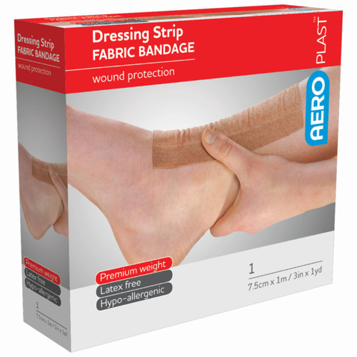 AEROPLAST Premium Fabric Dressing Strip 7.5cm x 1M Bag/1 AEROPLAST Premium Fabric Dressing Strip 7.5cm x 1M Bag/1