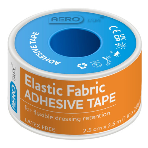 AEROTAPE Elastic Fabric Adhesive Tape 2.5cm x 2.5M AEROTAPE Elastic Fabric Adhesive Tape 2.5cm x 2.5M