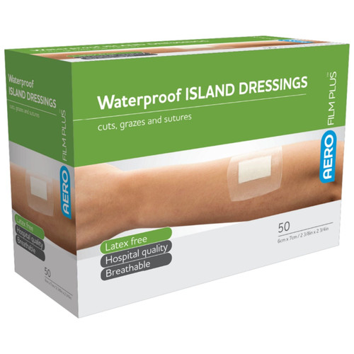AEROFILM PLUS Waterproof Island Dressing 6 x 7cm Box/50 AEROFILM PLUS Waterproof Island Dressing 6 x 7cm Box/50
