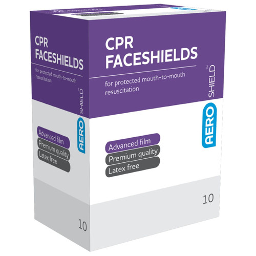 AEROSHIELD Disposable Face Shield in Sachet Box/10 AEROSHIELD Disposable Face Shield in Sachet Box/10