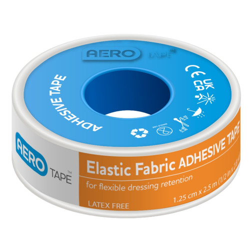 AEROTAPE Elastic Fabric Adhesive Tape 1.25cm x 2.5M AEROTAPE Elastic Fabric Adhesive Tape 1.25cm x 2.5M