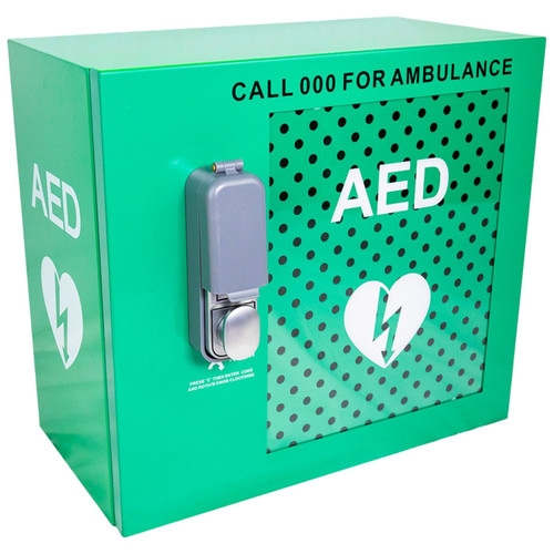 CARDIACT Alarmed Outdoor AED Cabinet with Lock 48 x 47 x 31cm CARDIACT Alarmed Outdoor AED Cabinet with Lock 48 x 47 x 31cm
