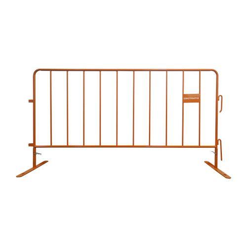 Construktor Orange Crowd Control Barrier with Feet & Pins - 2.3m x 1.1m BF-6011