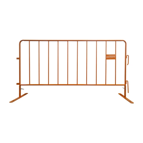 Construktor Orange Crowd Control Barrier with Feet & Pins - 2.3m x 1.1m BF-6011