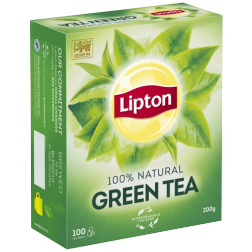 Lipton Green Tea Bags - Pack 0f 100 Lipton Green Tea Bags - Pack 0f 100