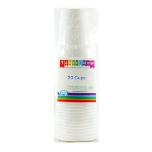 Reusable White Plastic Cup 285ml - Pack of 80 Reusable White Plastic Cup 285ml - Pack of 80