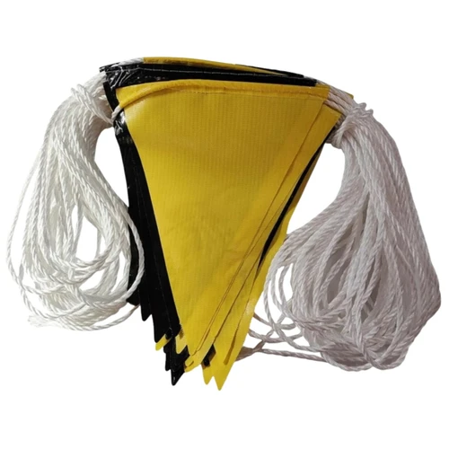 Black/Yellow Safety Flagging/Bunting - 30m Roll 10011