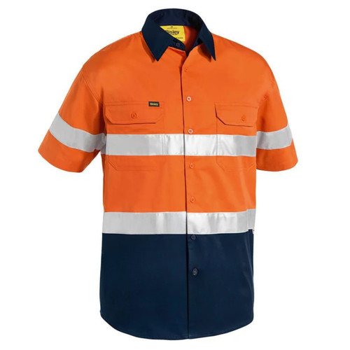 Bisley 3M Taped Cool Lightweight Hi Vis Short Sleeve Shirt Bisley 3M Taped Cool Lightweight Hi Vis Short Sleeve Shirt