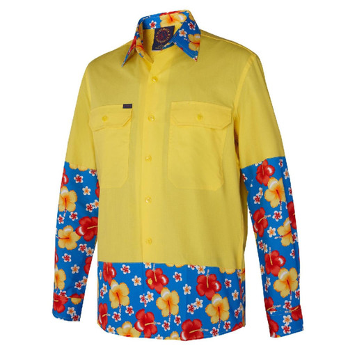 R U RITEMATE Hi-Vis Vented Light Weight Cotton Drill Shirt - Long Sleeve R U RITEMATE Hi-Vis Vented Light Weight Cotton Drill Shirt - Long Sleeve