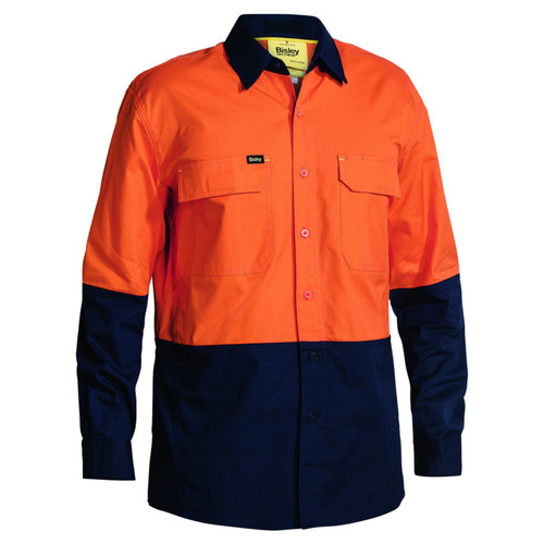 Bisley Hi Vis X Airflow Ripstop Long Sleeve Shirt Bisley Hi Vis X Airflow Ripstop Long Sleeve Shirt