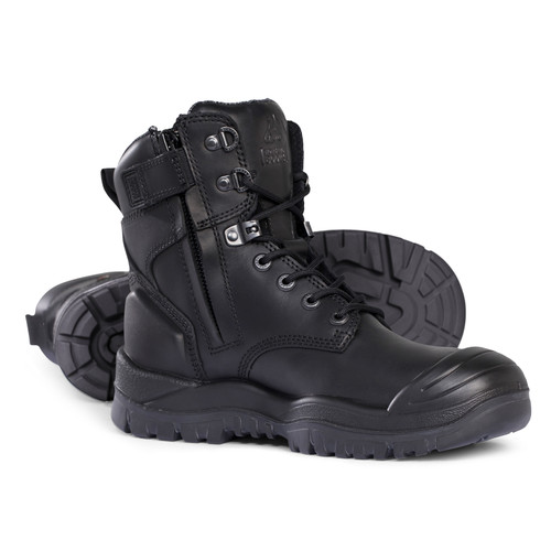 Mongrel Black High Leg ZipSider Boot - Rubber Series Mongrel Black High Leg ZipSider Boot - Rubber Series