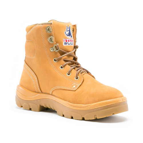 Steel Blue Argyle Lace Up Safety Boot - Wheat Steel Blue Argyle Lace Up Safety Boot - Wheat