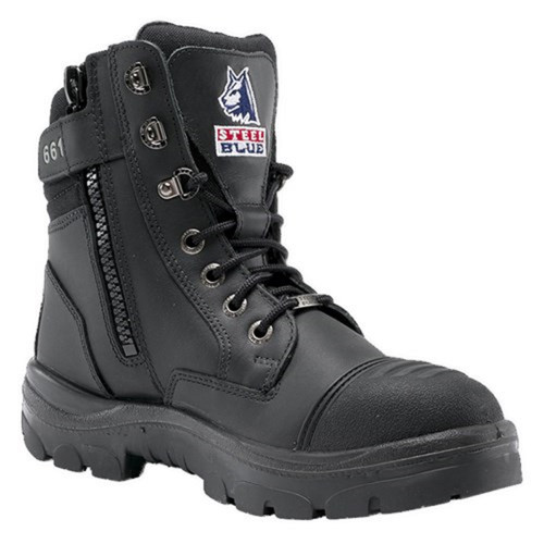 Steel Blue Southern Cross® Zip Scuff Safety Boots - Black Steel Blue Southern Cross® Zip Scuff Safety Boots - Black