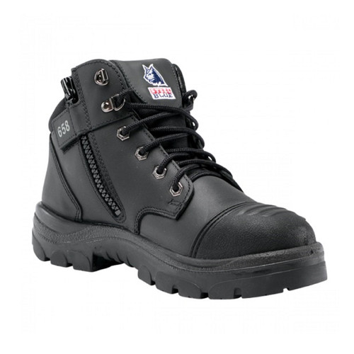 Steel Blue Parkes Zip Safety Scuff Cap Boot - Black Steel Blue Parkes Zip Safety Scuff Cap Boot - Black