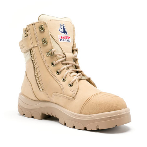 Steel Blue Southern Cross® Zip Scuff Safety Boots - Sand Steel Blue Southern Cross® Zip Scuff Safety Boots - Sand