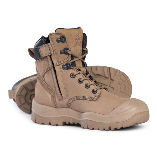 Mongrel Stone High Leg ZipSider Boot with Scuff Cap 