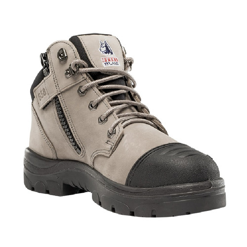 Steel Blue Parkes Zip Safety Scuff Cap Boot - Slate Steel Blue Parkes Zip Safety Scuff Cap Boot - Slate