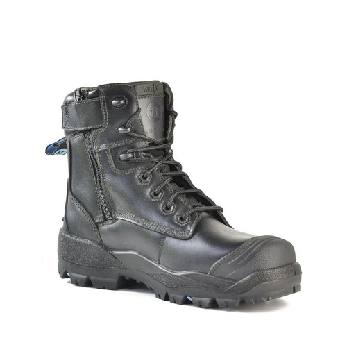 Bata Black Zip Lace Up Safety Composite Toe / Midsole 