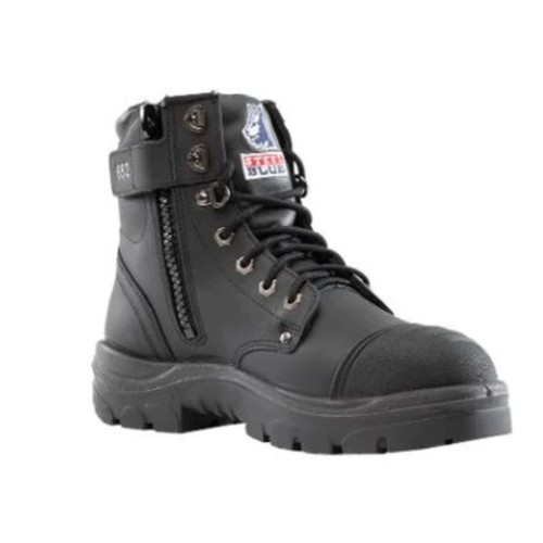 Argyle Zip Side Scuff Cap Safety Boot- Black Argyle Zip Side Scuff Cap Safety Boot- Black