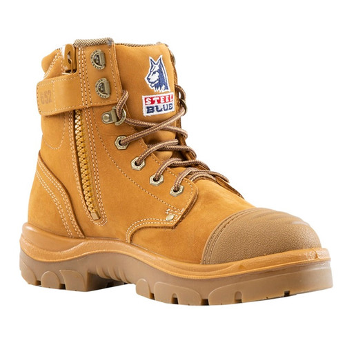 Argyle Zip Side Scuff Cap Safety Boot- Wheat Argyle Zip Side Scuff Cap Safety Boot- Wheat