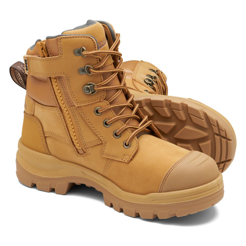 Blundstone Unisex Rotoflex Wheat Zip Side Safety Boots Blundstone Unisex Rotoflex Wheat Zip Side Safety Boots