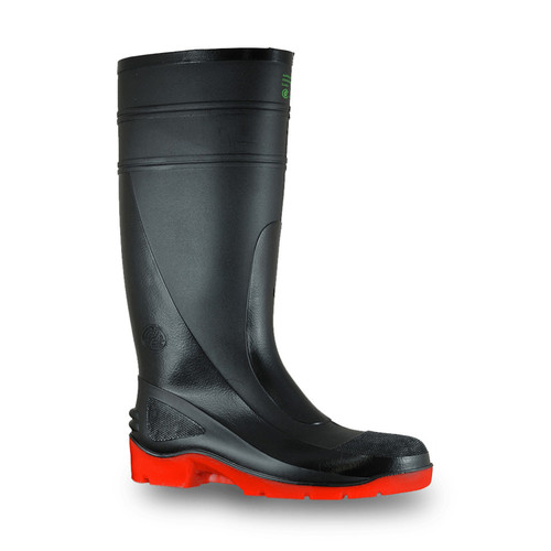 Bata Utility 400 PVC 400mm Safety Toe Gumboot - Black/ Red Bata Utility 400 PVC 400mm Safety Toe Gumboot - Black/ Red
