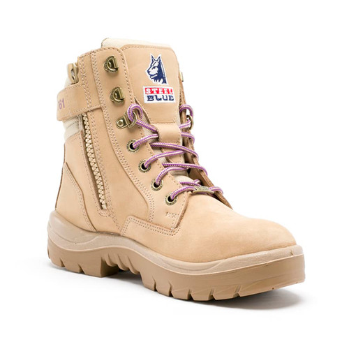 Steel Blue Southern Cross® Zip Ladies Boot, Nitrile Outsole - Sand Steel Blue Southern Cross® Zip Ladies Boot, Nitrile Outsole - Sand