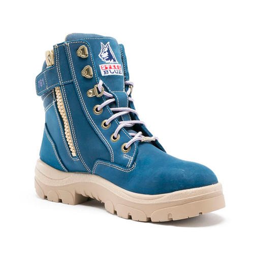 Steel Blue Southern Cross Ladies TPU Side Zip Safety Boot - Blue Steel Blue Southern Cross Ladies TPU Side Zip Safety Boot - Blue
