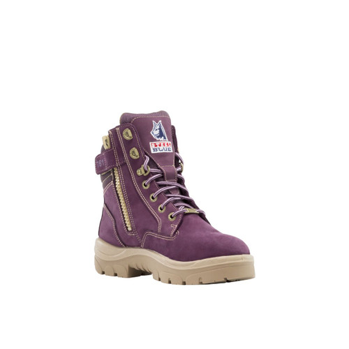 Steel Blue Southern Cross Ladies TPU Side Zip Safety Boot - Purple Steel Blue Southern Cross Ladies TPU Side Zip Safety Boot - Purple