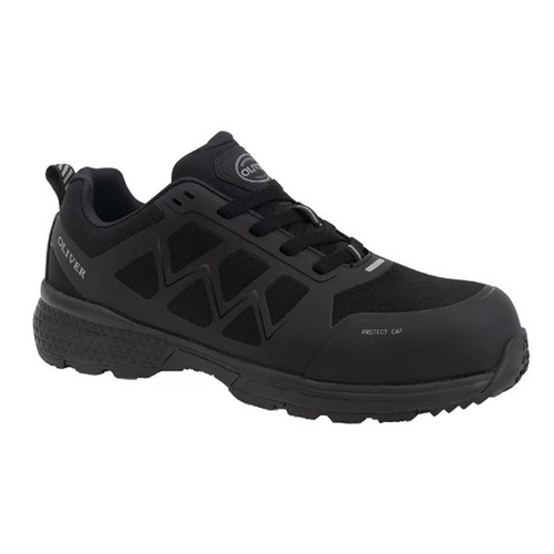 Oliver Black Lace Up Safety Jogger - Non Metallic Toe Cap Oliver Black Lace Up Safety Jogger - Non Metallic Toe Cap