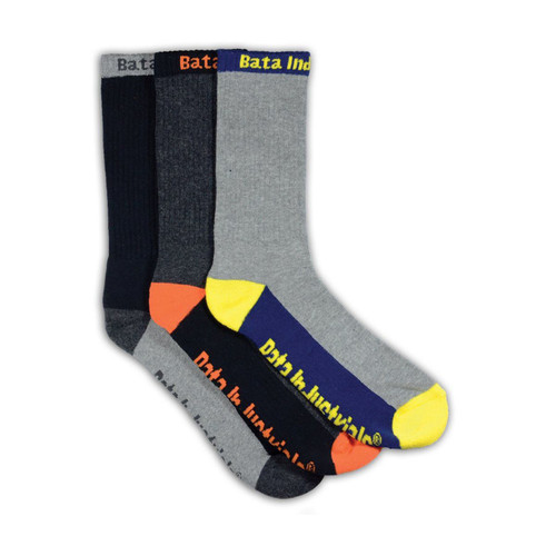 Bata Bright Crew Style Socks - 3 Pack Bata Bright Crew Style Socks - 3 Pack