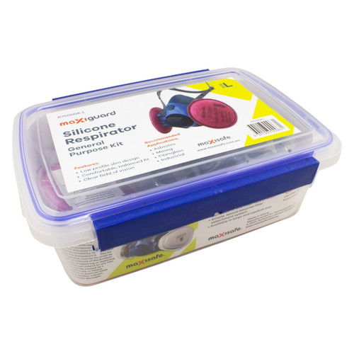 Maxiguard Half Mask Silicone General Purpose Respirator Kit - Boxed Kit Maxiguard Half Mask Silicone General Purpose Respirator Kit - Boxed Kit