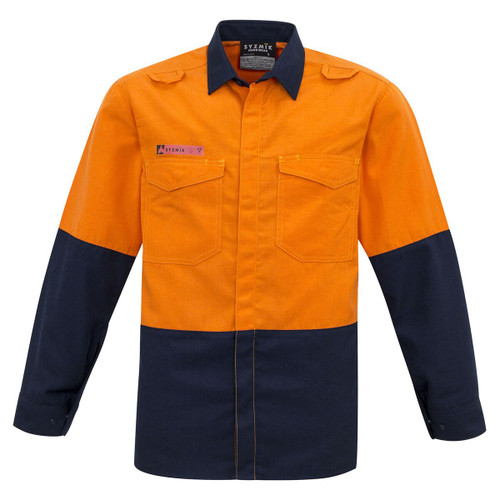 METATech FR Mens Closed Front Hi Vis Shirt METATech FR Mens Closed Front Hi Vis Shirt