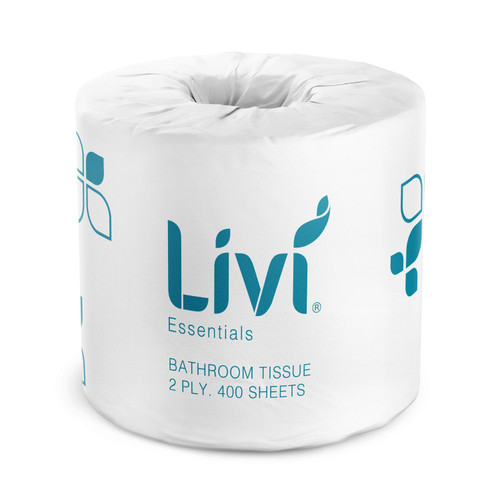 Livi Essentials Toilet Tissue 2 Ply 400 Sheets - Carton of 48 Rolls Livi Essentials Toilet Tissue 2 Ply 400 Sheets - Carton of 48 Rolls