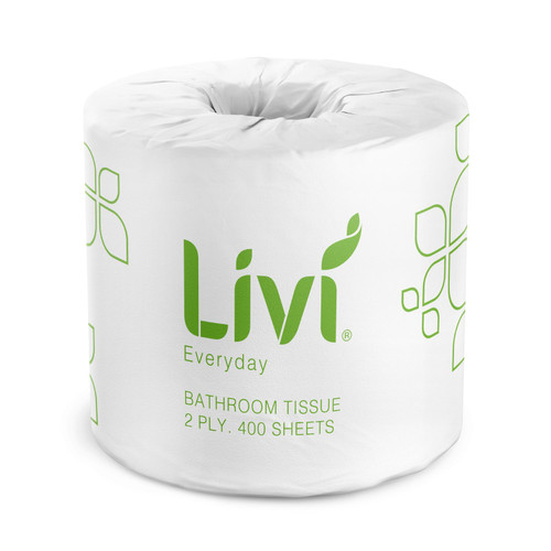 Livi Everyday/Basics Toilet Tissue 2 Ply 400 Sheets - Carton of 48 Rolls Livi Everyday/Basics Toilet Tissue 2 Ply 400 Sheets - Carton of 48 Rolls
