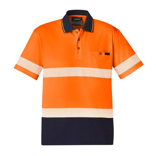 Syzmik Hi Vis Segmented Short Sleeve Polo - Hoop Taped Syzmik Hi Vis Segmented Short Sleeve Polo - Hoop Taped
