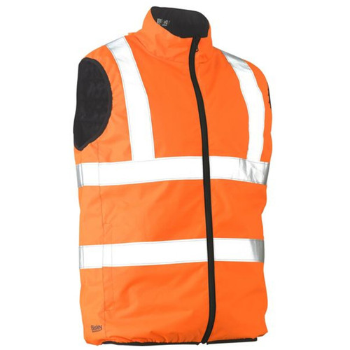 Bisley Taped Hi Vis Reversible Puffer Vest Bisley Taped Hi Vis Reversible Puffer Vest