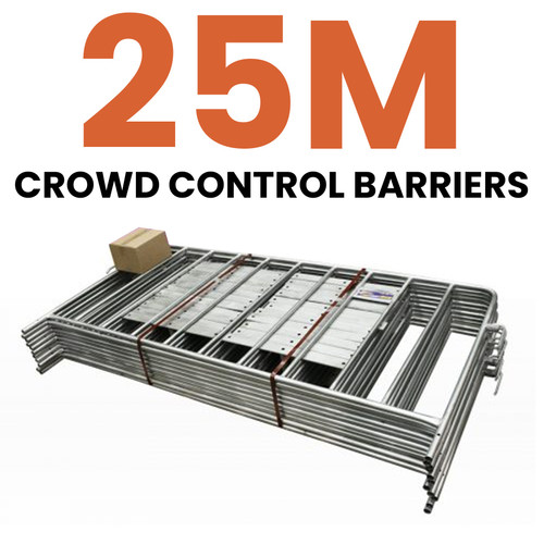 Construktor Galvanised Crowd Control Barrier Pack - 25m Construktor Galvanised Crowd Control Barrier Pack - 25m