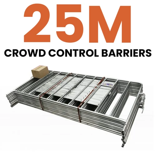 Construktor Galvanised Crowd Control Barrier Pack - 25m BF-6400