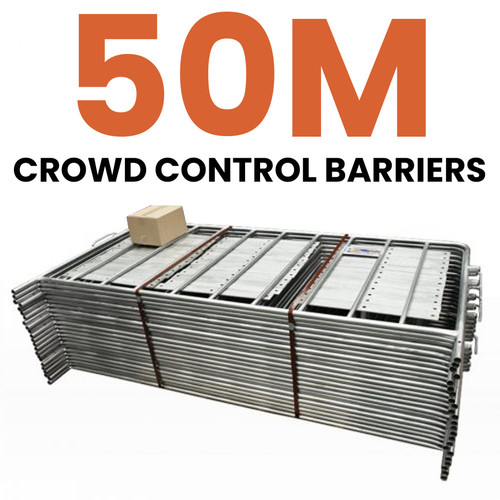 Construktor Galvanised Crowd Control Barrier Pack - 50m Construktor Galvanised Crowd Control Barrier Pack - 50m