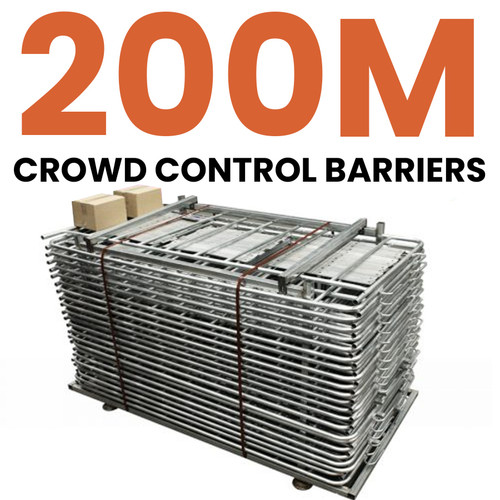 Construktor Galvanised Crowd Control Barrier Pack - 200m Construktor Galvanised Crowd Control Barrier Pack - 200m