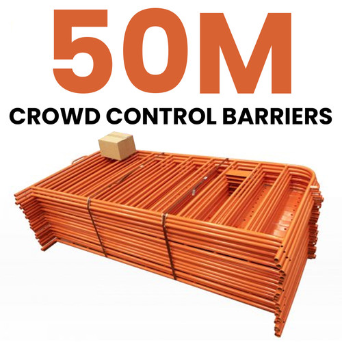 Construktor Orange Crowd Control Barrier Pack - 50m Construktor Orange Crowd Control Barrier Pack - 50m