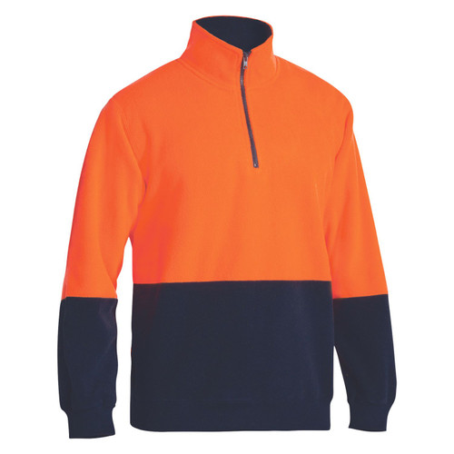 Bisley Hi Vis Polar Fleece Zip Pullover Bisley Hi Vis Polar Fleece Zip Pullover