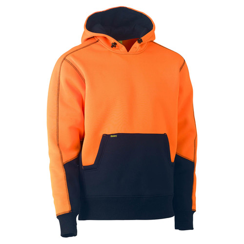 Bisley Hi Vis Fleece Pullover Hoodie Bisley Hi Vis Fleece Pullover Hoodie