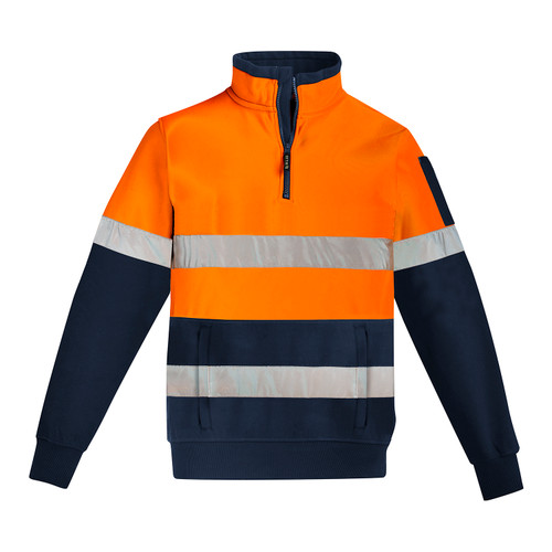 Syzmik Mens Hi Vis 1/4 Zip Hoop Taped Pullover Syzmik Mens Hi Vis 1/4 Zip Hoop Taped Pullover