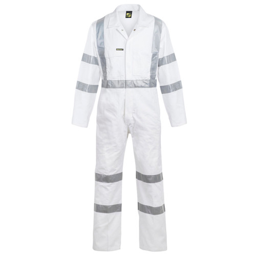 Workcraft Hi Vis Cotton Drill Coverall with CSR Reflective Tape - Night Use Only Workcraft Hi Vis Cotton Drill Coverall with CSR Reflective Tape - Night Use Only
