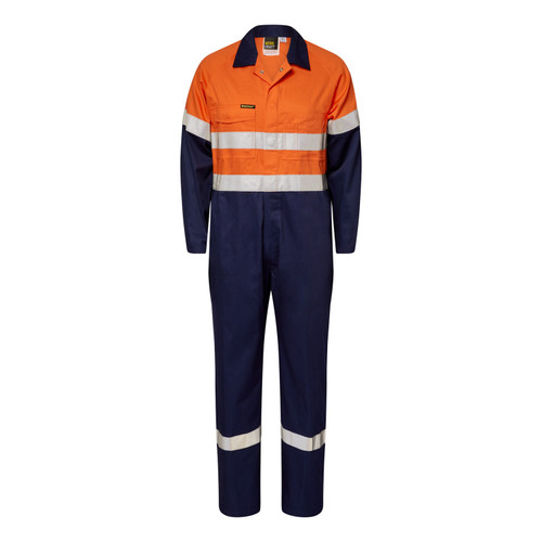 Workcraft Hi-Vis Lightweight Cotton Drill Coveralls with Reflective Tape Workcraft Hi-Vis Lightweight Cotton Drill Coveralls with Reflective Tape