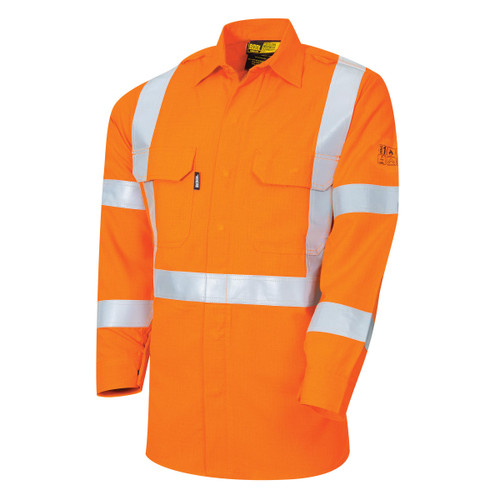 BOOL Lightweight PPE1 NSW Rail FR Shirt With Loxy™ FR Reflective Biomotion Tape BOOL Lightweight PPE1 NSW Rail FR Shirt With Loxy™ FR Reflective Biomotion Tape