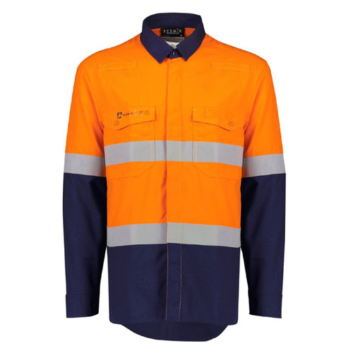 Syzmik Mens Orange Flame HRC 2 Lightweight Ripstop Spliced Taped Shirt Syzmik Mens Orange Flame HRC 2 Lightweight Ripstop Spliced Taped Shirt