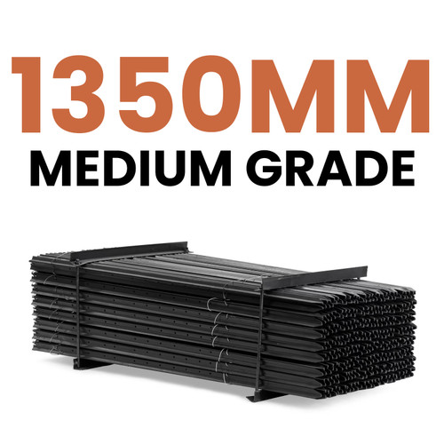 Construktor Steel Star Pickets Medium Grade Black - 1350mm Construktor Steel Star Pickets Medium Grade Black - 1350mm